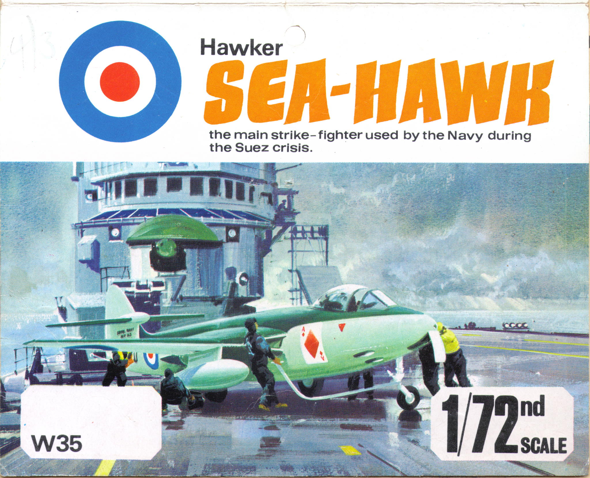 Лепесток W35 Hawker Sea Hawk the main strike fighter для пакета без названия фирмы производителя